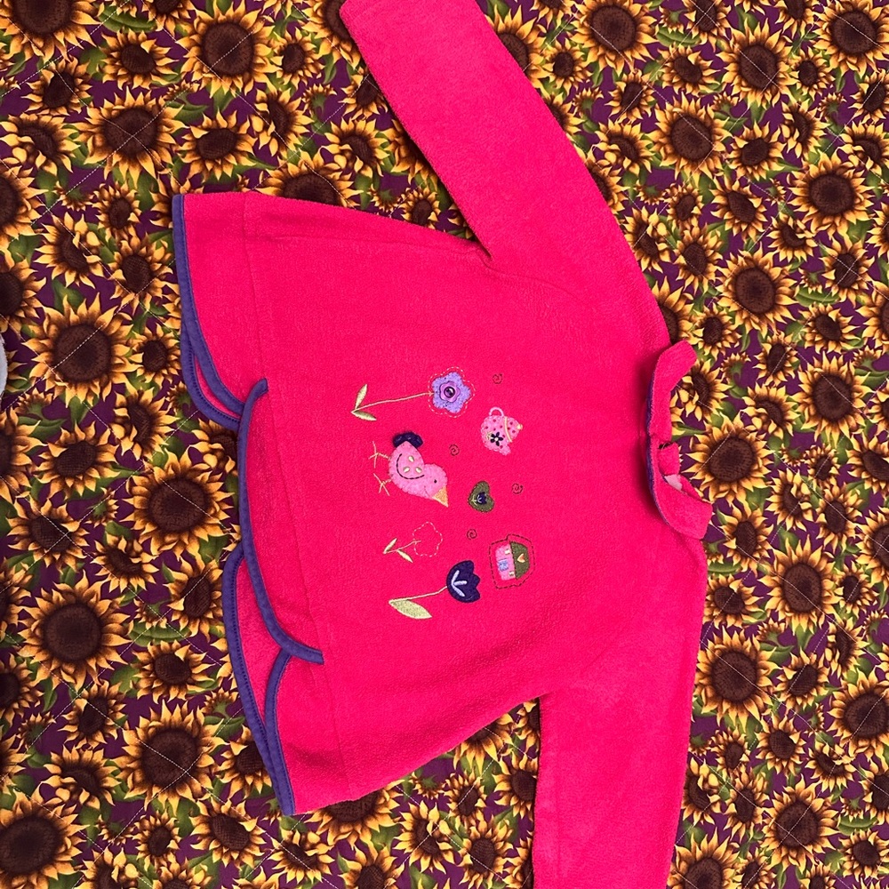 Buster Brown Pink Kids Jacket with Embroidered Accents